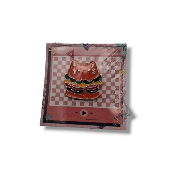 Burger Sandwich cat Pin/Brooch - Picture 5 of 7